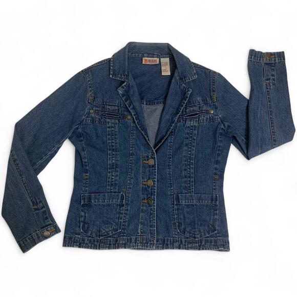 Bill Blass Jackets & Blazers - Vintage 90s Bill Blass Fitted Denim Jacket-Size Medium